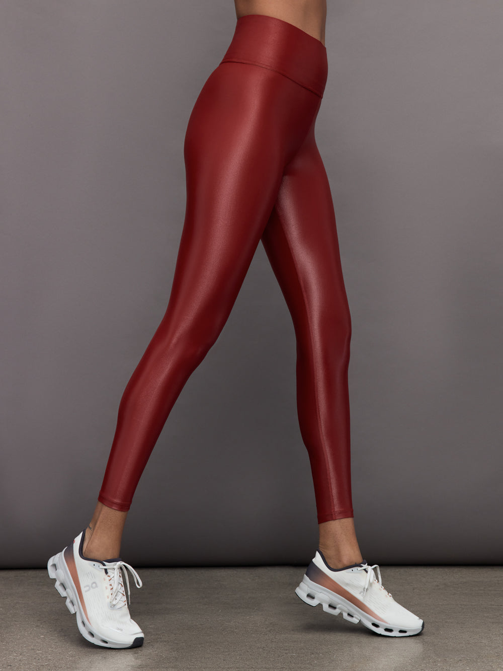 High Rise 7/8 Legging in Takara Shine - Red Dahlia