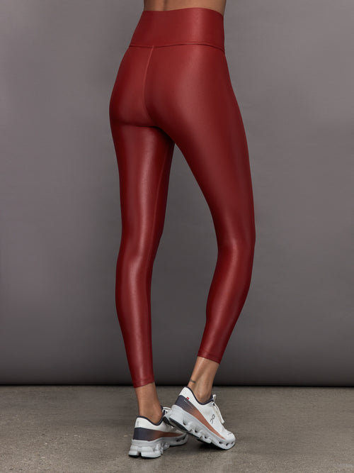 High Rise 7/8 Legging in Takara Shine - Red Dahlia