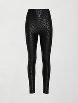 High Rise 7/8 Legging in Leopard Takara Shine - Black