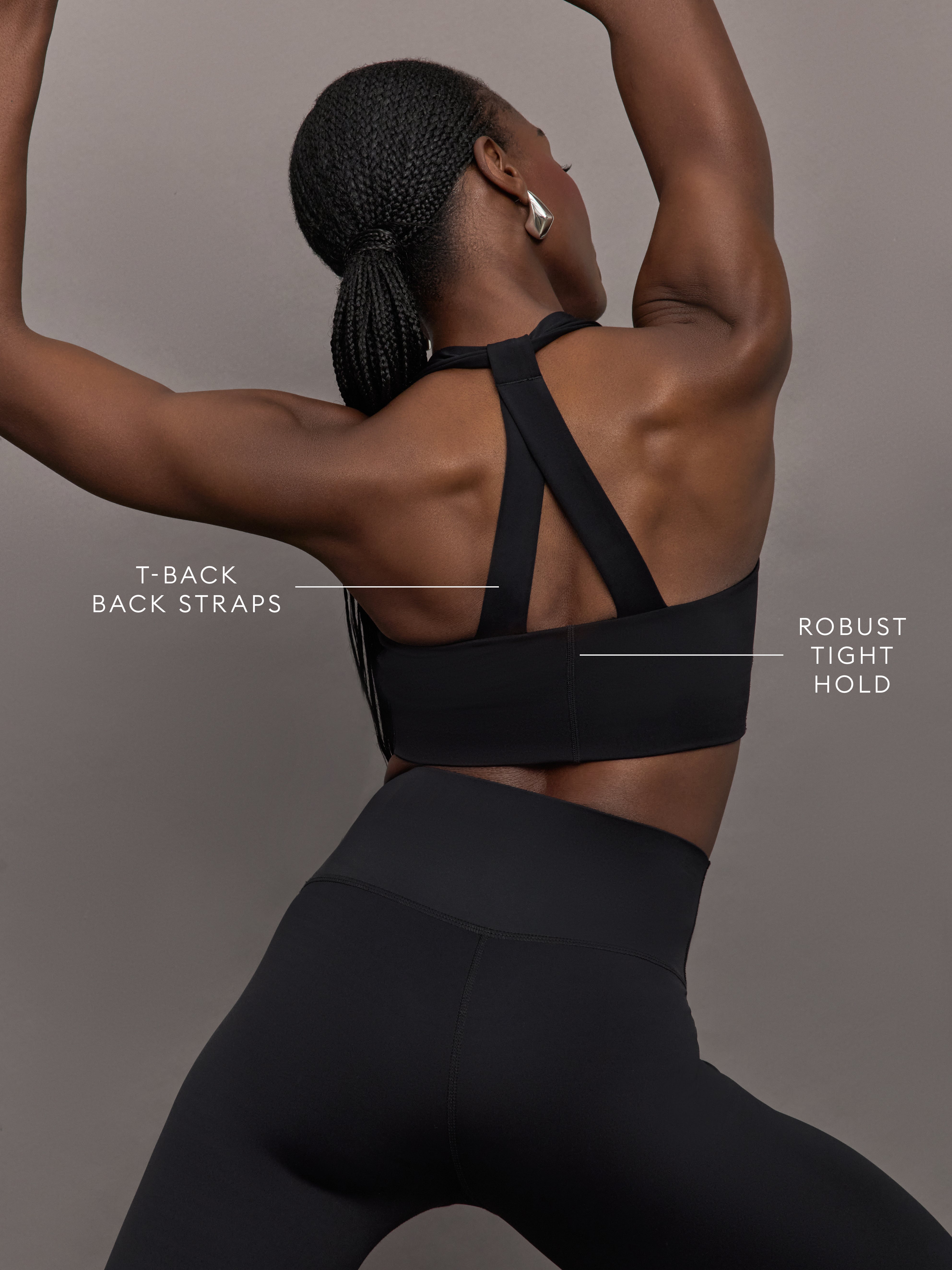 T Back Bra In Diamond Compression - Black – Carbon38