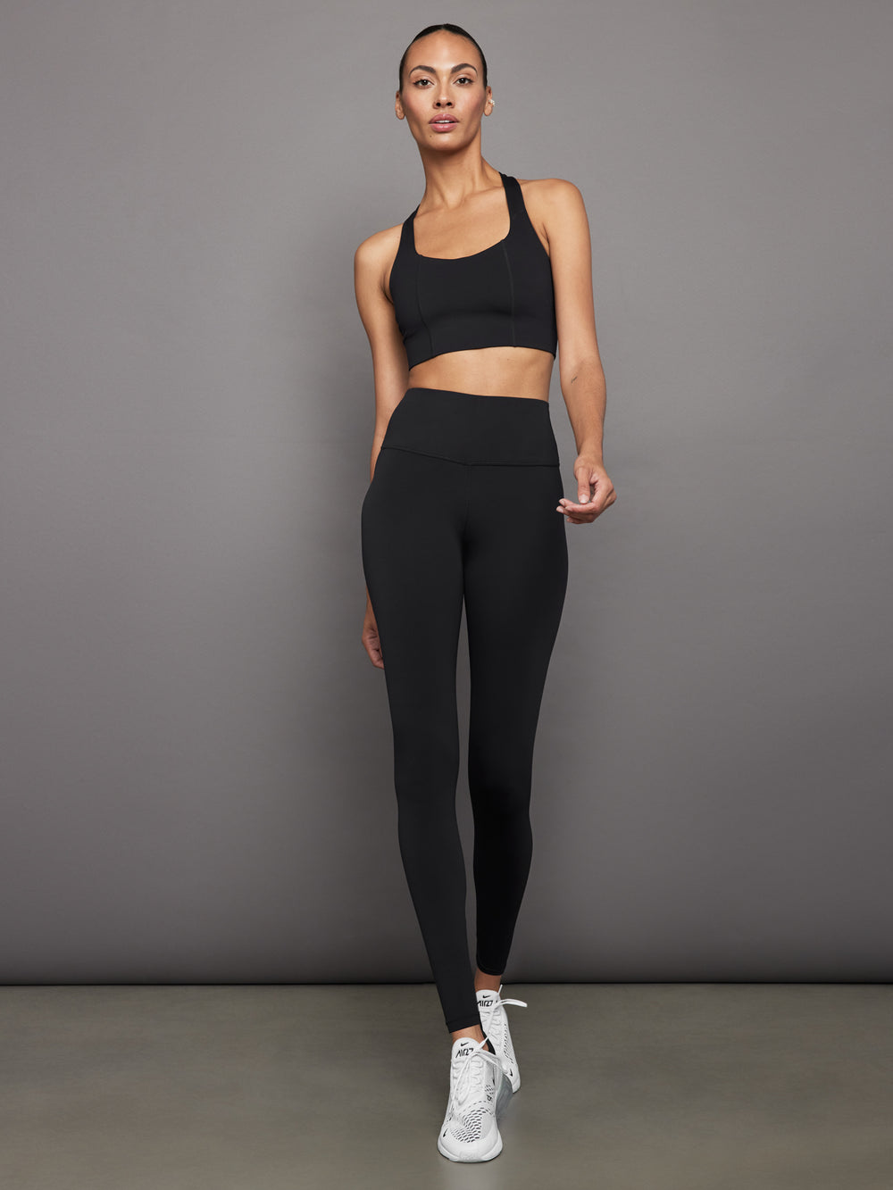 The perfect workout outfit consists of the Dynamic leggings and Cross Back  Sports Bra from the new Gymshark by Nik…
