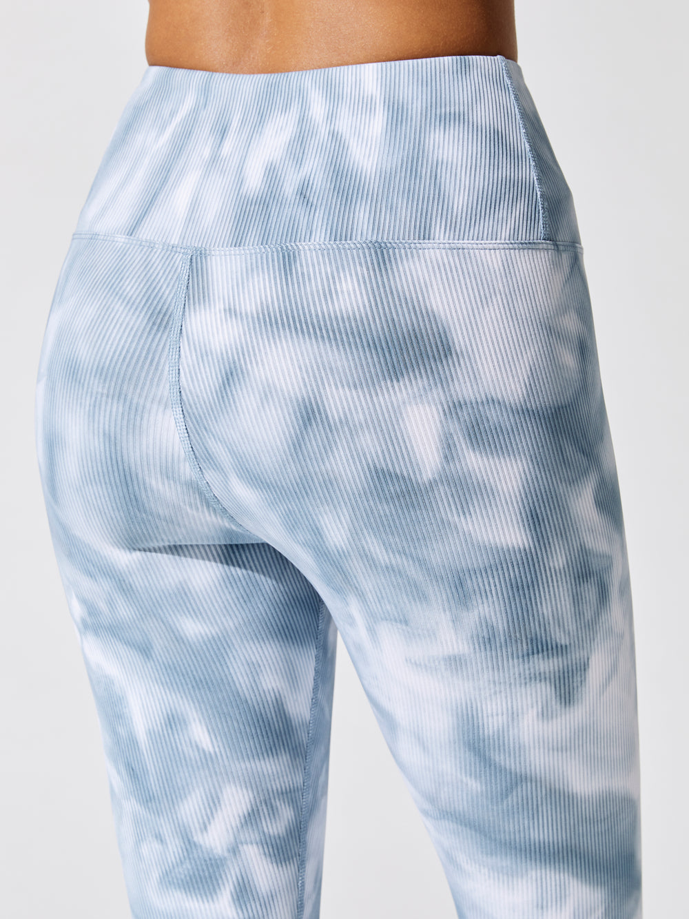 Tie Dye Ribbed 7/8 Legging - French Navy/White Tie Dye