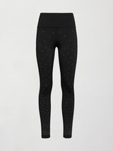 Rhinestones High Rise Full-Length Legging in Diamond Compression - Black