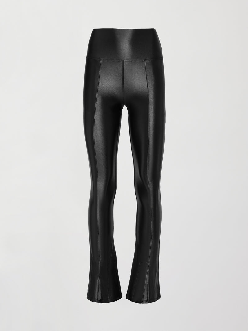 High Rise Flare Legging in Takara Shine - Black