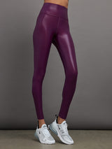 High Rise Full-Length Legging in Takara Shine - Pickled Beet