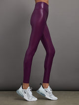 High Rise Full-Length Legging in Takara Shine - Pickled Beet