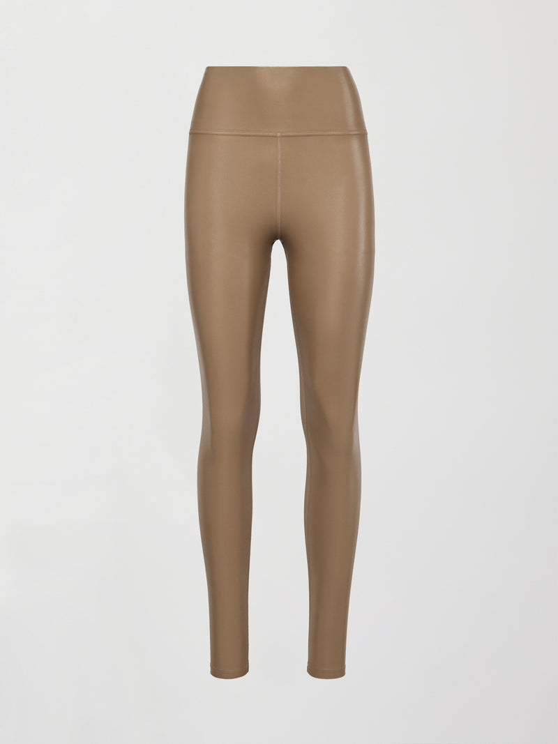 High Rise Full Length Legging in Takara Shine - Caribou