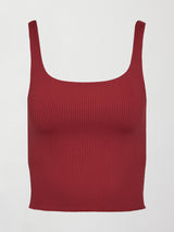 RIBBED TANK - Merlot