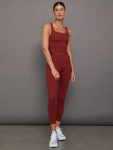 RIBBED TANK - Merlot