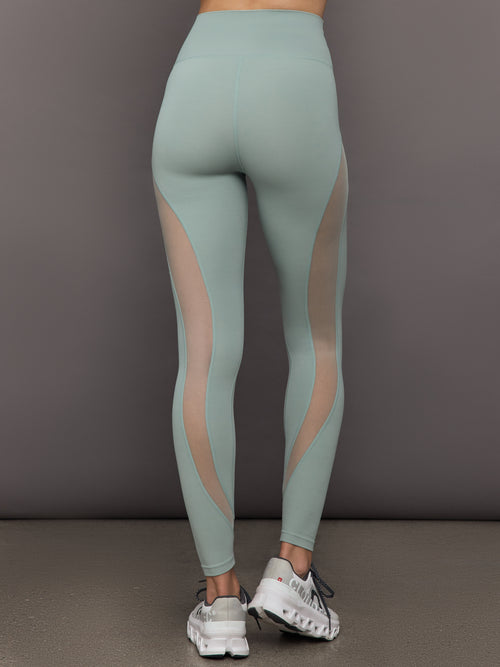Sheer Spliced Legging in Melt - Sage