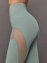 Sheer Spliced Legging in Melt - Sage