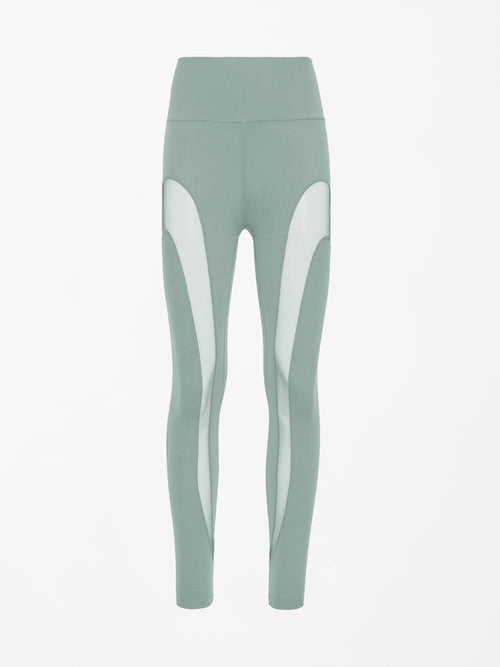 Sheer Spliced Legging in Melt - Sage