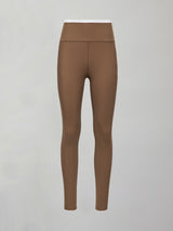 Contrast Waistband Legging in Melt - Caribou/ White