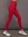 Spliced Colorblock Shine Legging in Melt - Crimson Red