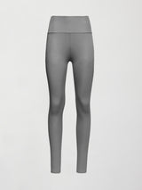 Flat lay of Ribbed Melt High Rise Legging in Steel Grey, front view.