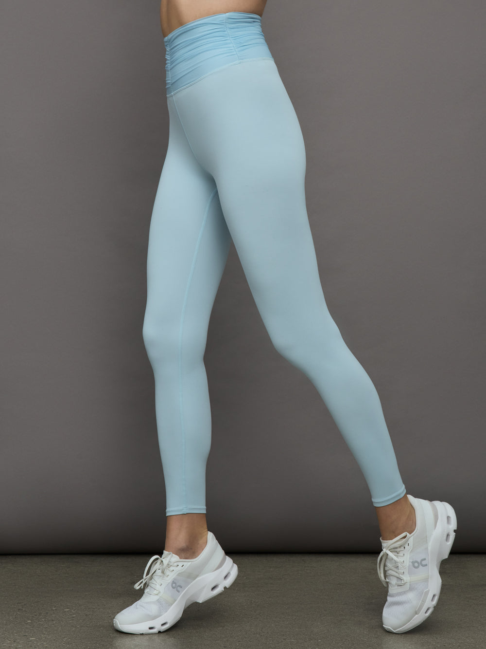 Ruched Mesh Legging in Melt - Sky Blue