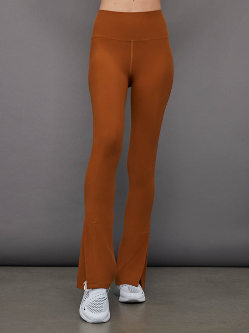 Split Bootcut Legging in Melt - Caramel Cafe
