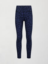 High Rise Legging in Melt - Navy Leopard