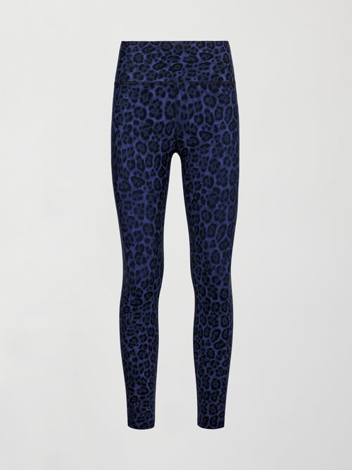 High Rise Legging in Melt - Navy Leopard