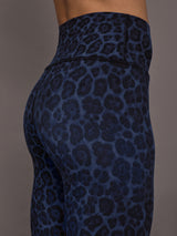 High Rise Legging in Melt - Navy Leopard