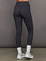 High Rise Legging in Melt - Charcoal Leopard