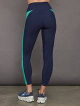Colorblock Legging in Melt - Navy/ Digital Green