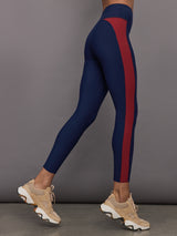 Colorblock Legging in Melt - Navy / Red Dahlia