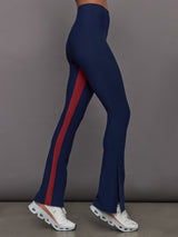 Colorblock Split Bootcut Legging in Melt - Navy / Red Dahlia