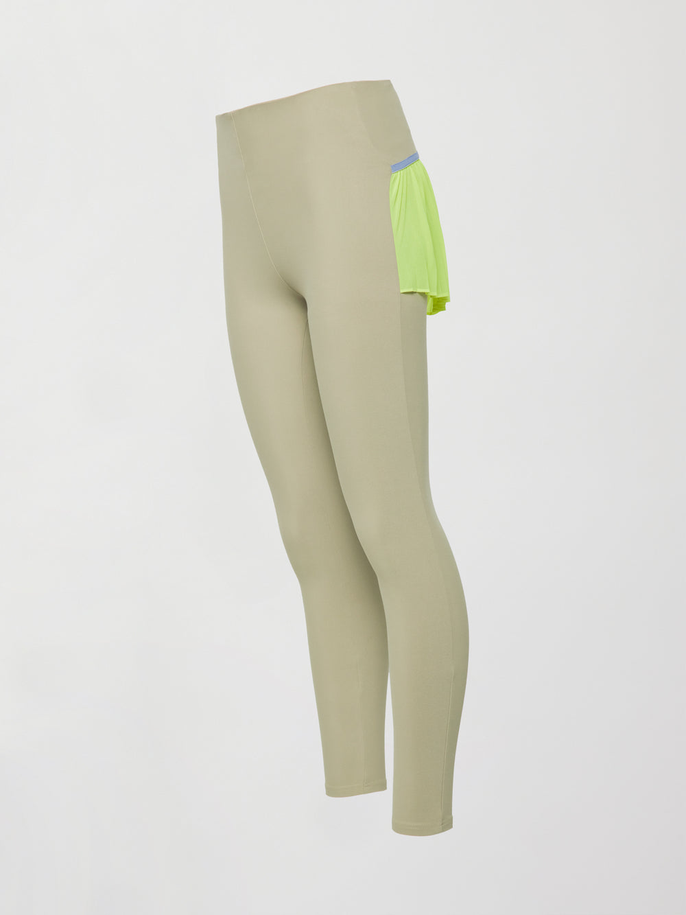 Pleated Skirt Legging in Melt - Silversage / Acid Lime – Carbon38
