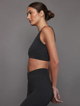 Wrap Bra in Heather Melt - Charcoal Heather