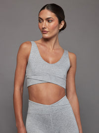 Wrap Bra in Heather Melt - Silver Heather