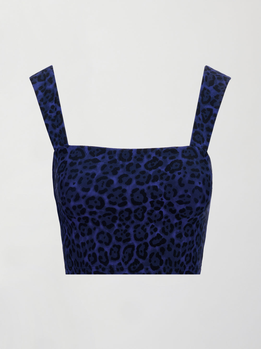 Square Neck Bra Top in Melt - Navy Leopard