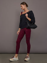 Square Neck Bra in Melt - Red Leopard