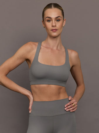 Racerback Bra in Ribbed Melt
