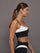 Spliced Colorblock Bra in Melt - Black/White