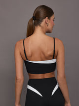 Spliced Colorblock Bra in Melt - Black/White