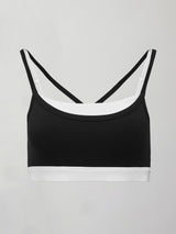 Double Layered Contrast Bra in Melt - Black/White