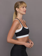 Double Layered Contrast Bra in Melt - Black/White