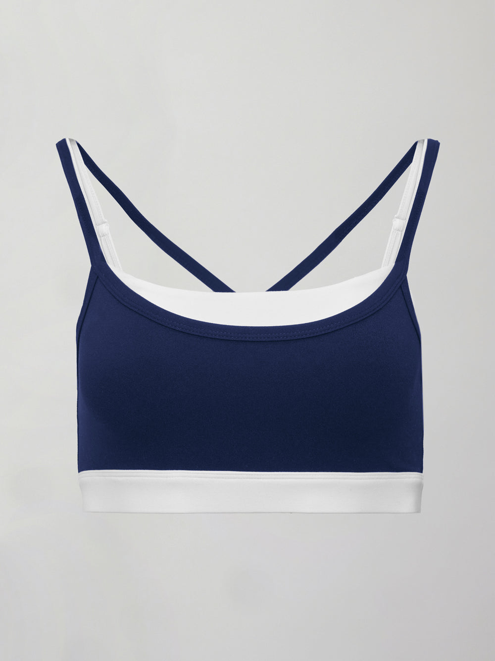 Double Layered Contrast Bra in Melt - Navy/White