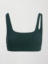 Flat lay of the Cutout Bra in Melt Forest, front view.