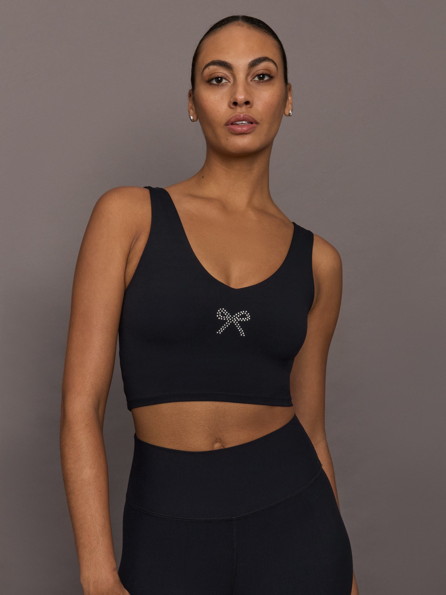 Rhinestone Bow Bra in Melt - Black – Carbon38