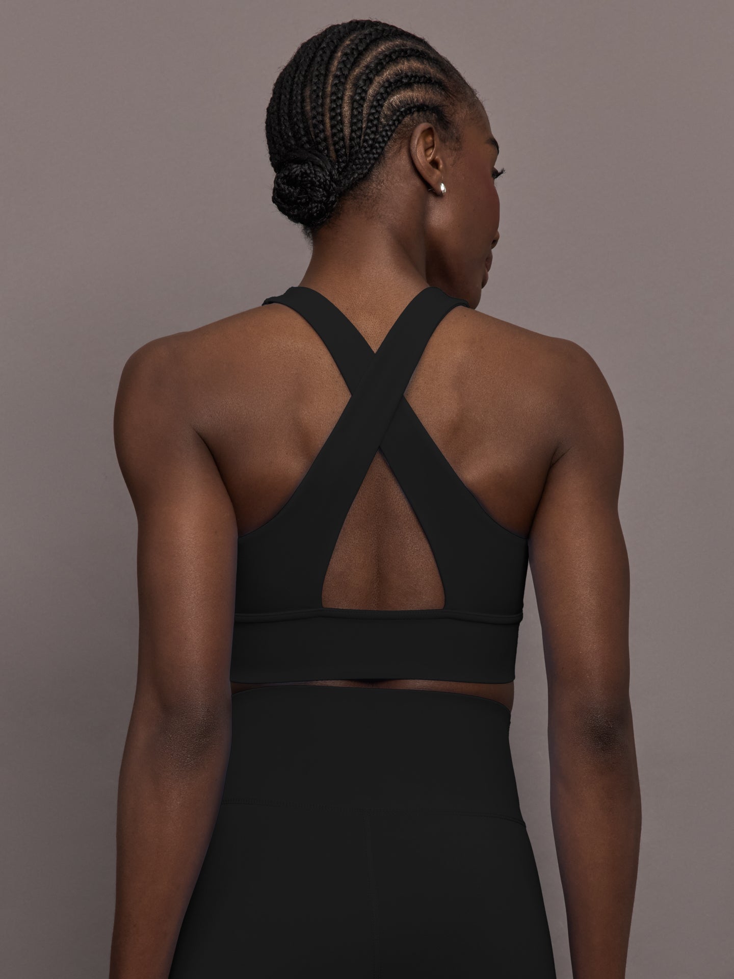 Women's Carbon38 Support Bra In Diamond Compression - Black