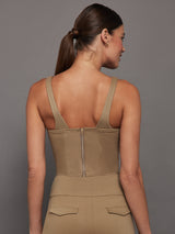 Stretch Twill Corset - Khaki