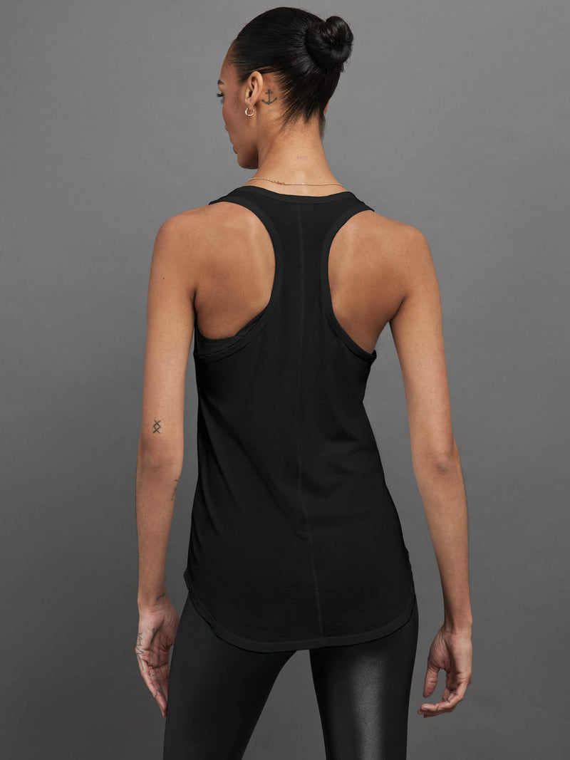 Long RacerBack Tank - Black – Carbon38