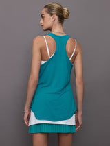 Long Racerback Tank - Enamel Blue