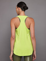 Long RacerBack Tank - Acid Lime