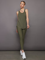 Long RacerBack Tank - Olive