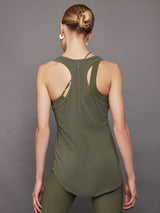 Long RacerBack Tank - Olive