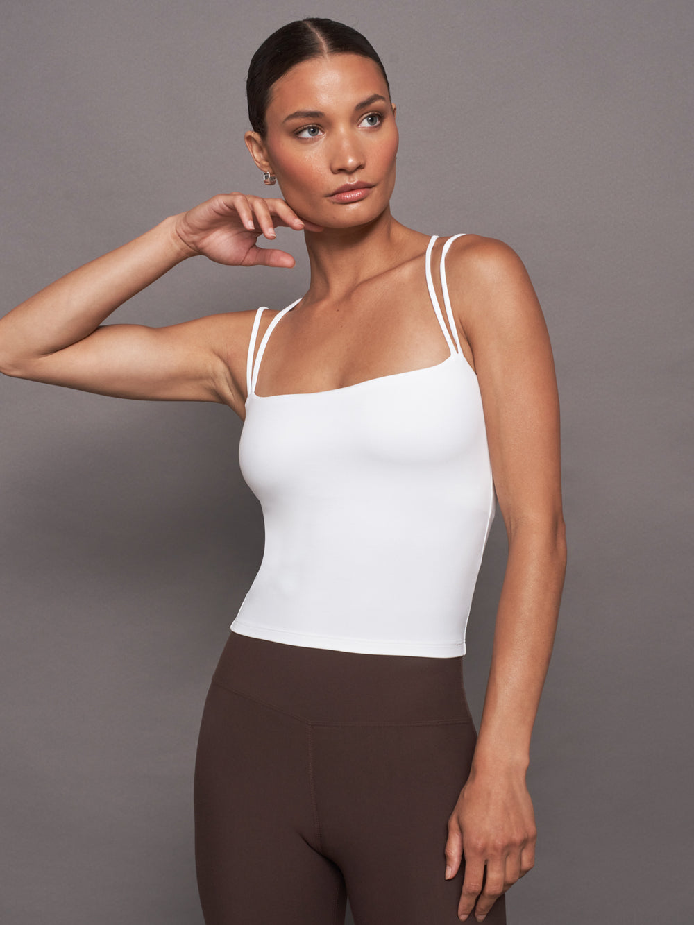 Strappy Tank in Melt - White – Carbon38