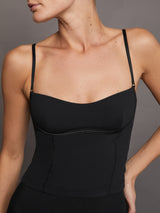 Seamed Tank in Melt - Black